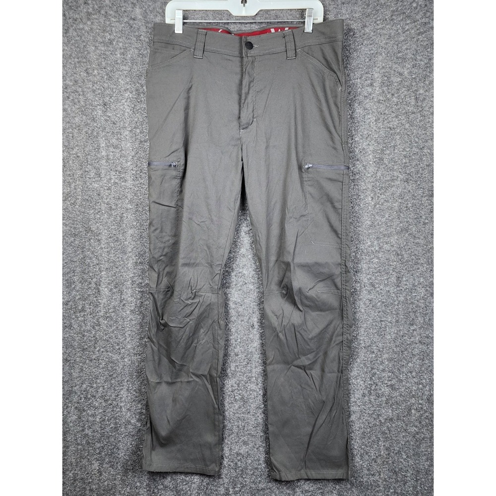 Wrangler ATG Cargo Pants Mens 34x30 Gray All Terrain Gear Hiking Utility